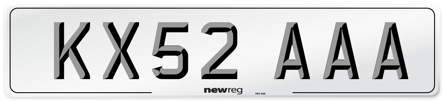 KX52 AAA Number Plate from New Reg